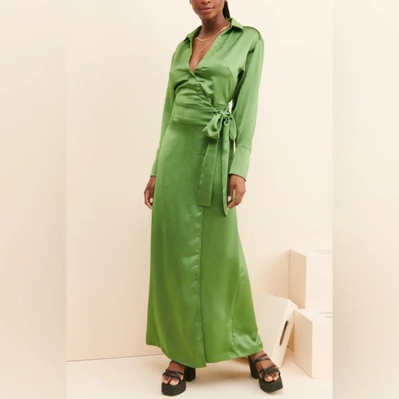COPY - Free people Emma Tuxedo Wrap midi Dress